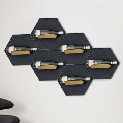 Weinregal für 1 Flasche an Akustikpaneel