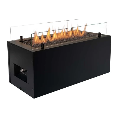 Planika Rio Outdoor Gas Kamin Planika Rio Black Outdoor-Gaskamin mit verlängerter Flamme