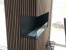 Foco Corner Left 800 - Moderner linksseitiger Eckkamin aus Bioethanol mit schlichtem schwarzen Design und gehärtetem Glas.