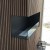 Foco Corner Left 800 - Moderner linksseitiger Eckkamin aus Bioethanol mit schlichtem schwarzen Design und gehärtetem Glas.