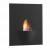 Wandmontierter Bio-Kamin Gaya aus pulverlackiertem Aluminium
